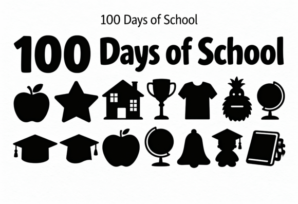 100 Days School SVG: Graphics for Crafts
