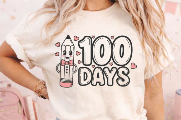 Bow Tie Hearts 100 Days SVG for Crafts