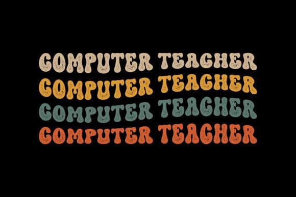 Computer Teacher Retro Graphics for T-Shirt Designs