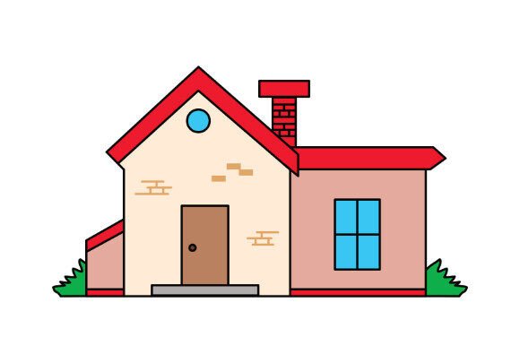 Cute Minimalist House Illustration: Graphics & Illustrations Review