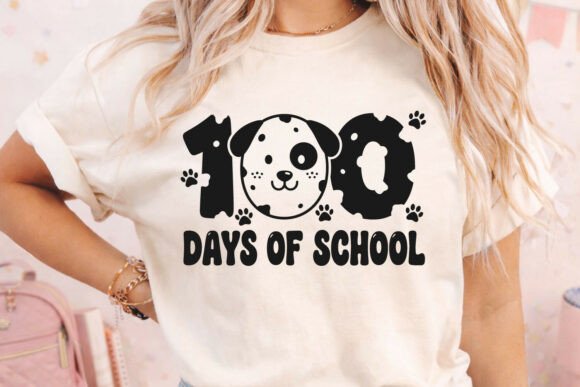 Dog Face 100 Days SVG for Crafts & Graphics