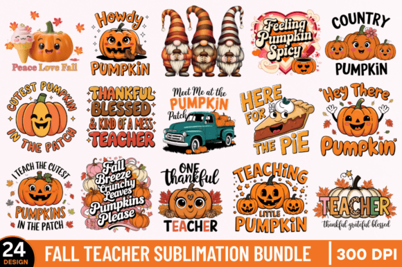 Fall Teacher Bundle: Graphics & T-Shirt Designs