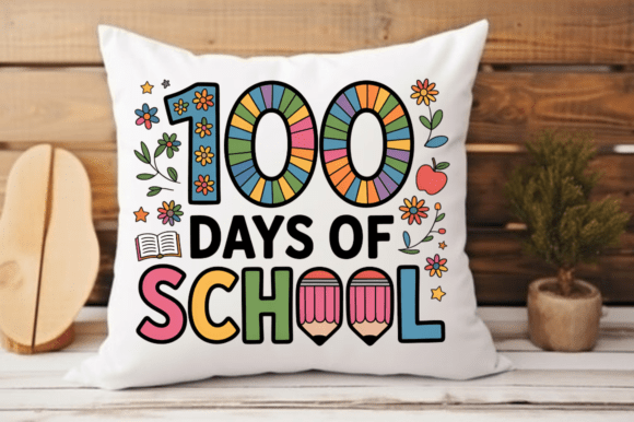 Faux Yarn 100 Days PNG for Crafts & Graphics