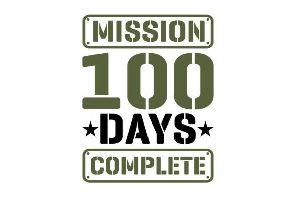 Mission 100 Days School Complete Graphics for T-Shirt Designs