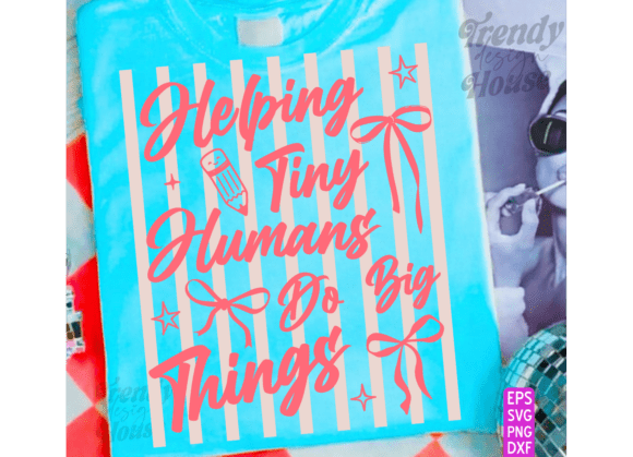 Preppy Stripes Teacher Graphics for Crafts