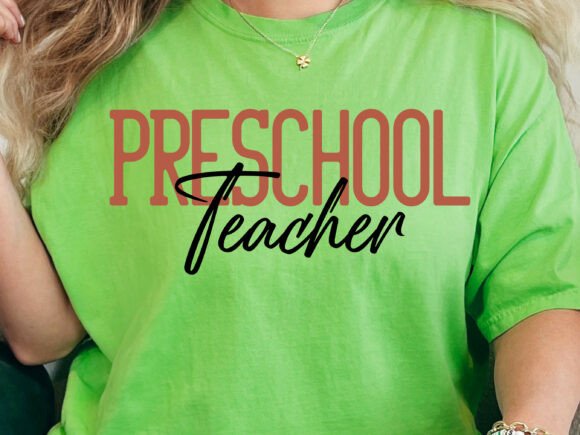 Preschool Teacher SVG, PNG Graphics for Crafts