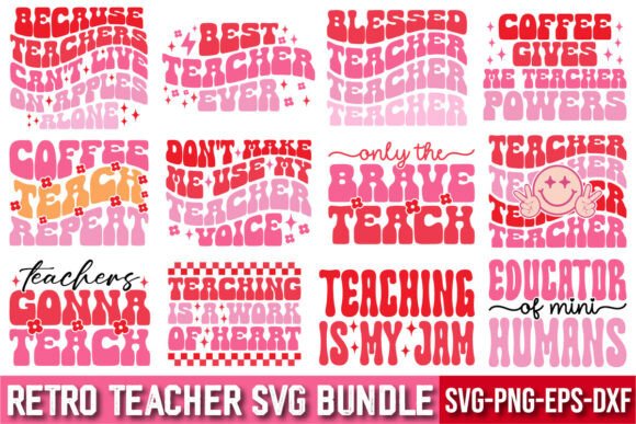 Retro Teacher SVG: Graphics for Crafts