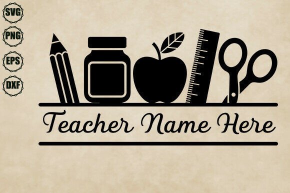 Teacher Svg, Teacher Name Svg: Graphics for Crafts